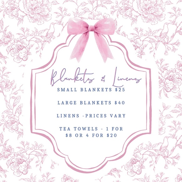 Other - LIVE SHOW START PRICING FOR BLANKETS AND LINENS - All sold AS IS
